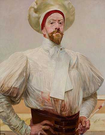 雅克·马尔切夫斯基的《白衣自画像》