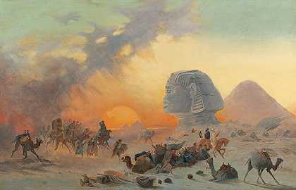 伊波利托·卡菲的《沙漠中的大篷车》