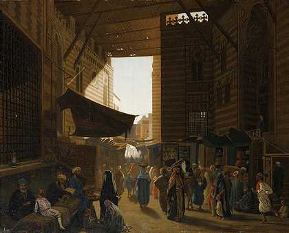 路易斯·埃米尔·皮内尔·德·格兰德尚的《织物市场》