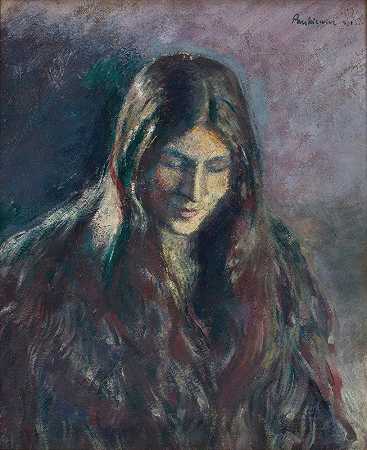 Józef Pankiewicz的《女性肖像（年轻女性）》