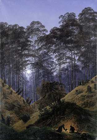 卡斯帕·戴维·弗里德里希《月光下的森林》