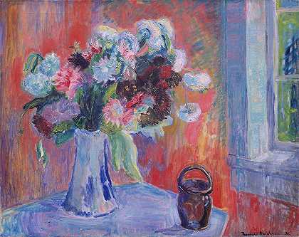 Thorvald Erichsen的《红色室内花瓶》