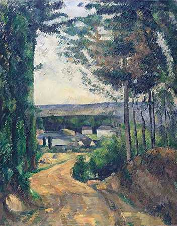 保罗·塞尚（Paul Cézanne）的《通往湖泊的路》