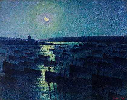 马克西米利安·卢斯的《迷彩、月光和渔船》