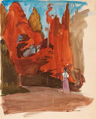 马格努斯·恩克尔的《风景与女人》