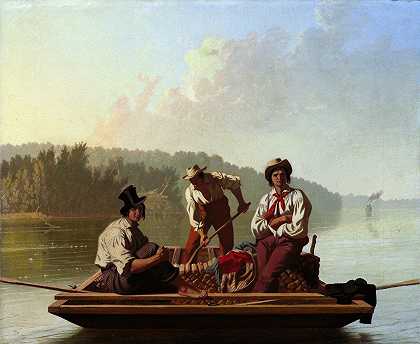 乔治·凯勒·宾厄姆的《密苏里河上的水手》