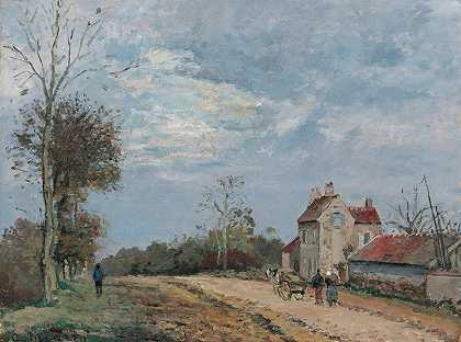 “Musy先生的房子，Marly路，Louveciens by Camille Pissarro