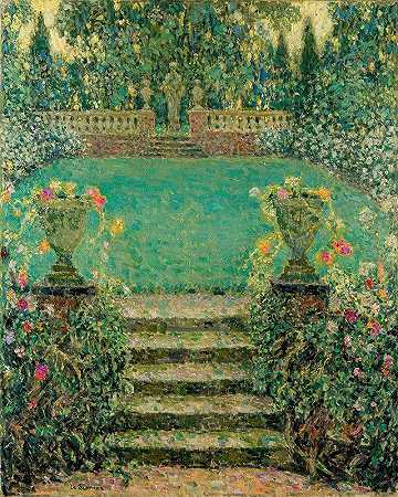 “花园的台阶，格伯罗伊，亨利·勒西达纳