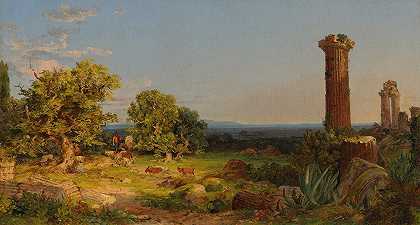 Jasper Francis Cropsey的《意大利风景》