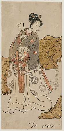 “石川梦之助II作为寺庙”，作者：Katsukawa Shunshō