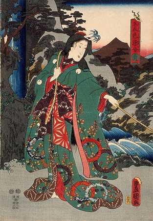 Utagawa Kunisada的《绿色》（Toyokuni III）