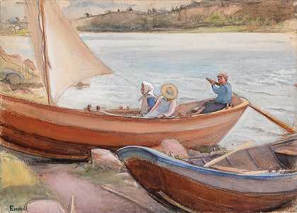 马格努斯·恩克尔的《海滩上的船》
