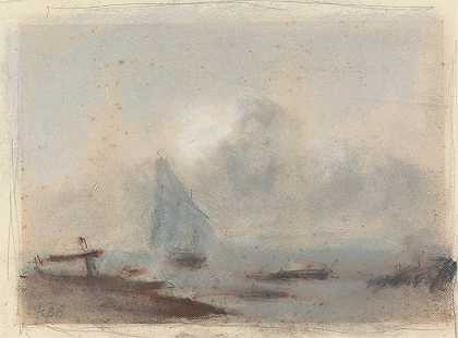 赫拉克勒斯·布拉巴松《海岸附近的帆船》