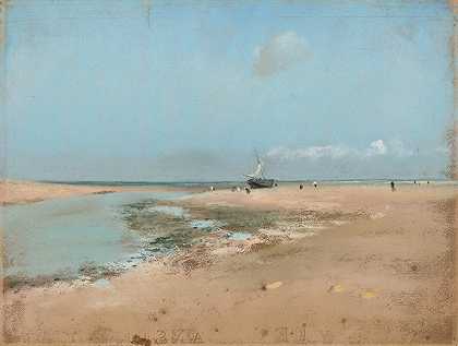 埃德加·德加的《低潮海滩（河口）》