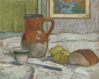 埃米尔·伯纳德的《水壶和杯子里的静物》