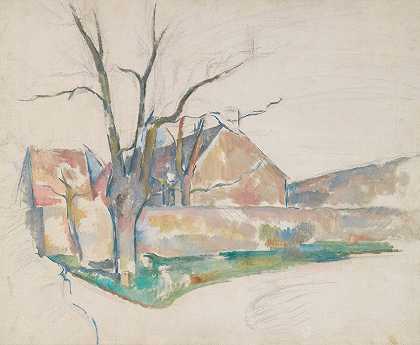 “冬季风景作者：Paul Cézanne