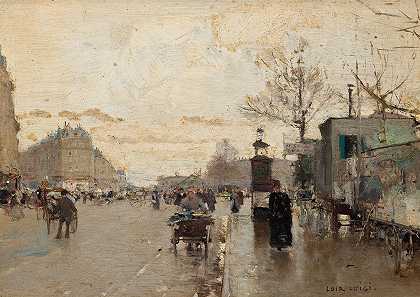 路易吉·卢瓦的《巴黎街头场景》