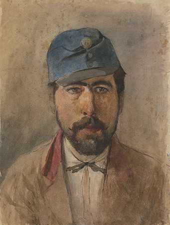 拉迪斯拉夫·梅德尼安斯基（Ladislav Mednyánszky）的《戴蓝色帽子的士兵肖像》