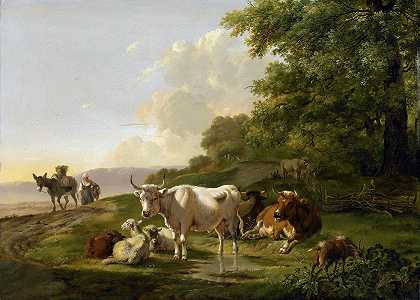 彼得·杰拉尔杜斯·范·奥斯的《与牛的风景》