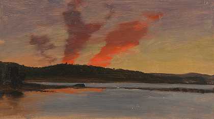弗雷德里克·埃德温·丘奇的《缅因州巴尔港附近的日落》