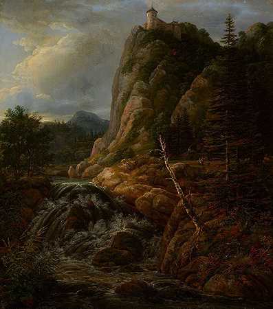 约翰·克里斯蒂安·达尔的《北欧风景与城堡》