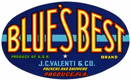 “Blue”最佳品牌产品标签