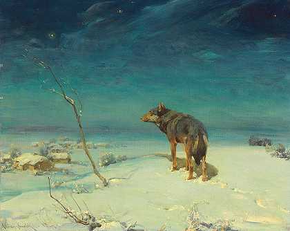 阿尔弗雷德·冯·维鲁什·科瓦尔斯基的《孤独的狼》