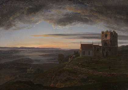 约翰·克里斯蒂安·达尔（Johan Christian Dahl）的《卡默伊阿瓦尔德涅斯的废墟教堂》
