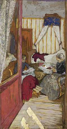 《女性缝纫》，作者：埃杜尔·维拉德