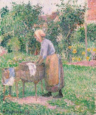 卡米尔·皮萨罗（Camille Pissarro）的《埃拉尼的洗衣女》