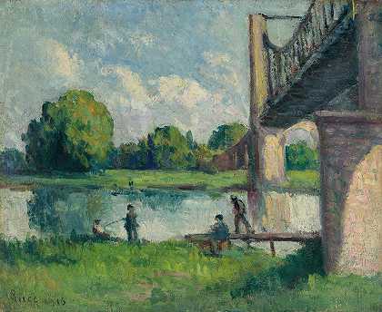 “Maximilien Luce在Angers附近的桥
