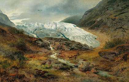 赫尔曼·奥托马·赫尔佐格的《冰川风景》