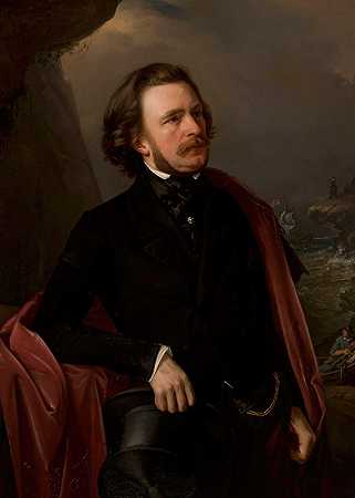 Józef Simmler的《旅行者特奥多·特乌托尔德·特里普林医生的肖像》