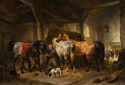 《马厩里的马》作者：Wouterus Verschur