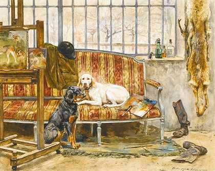 《艺术家的狗》朱尔斯·贝特朗·盖利伯