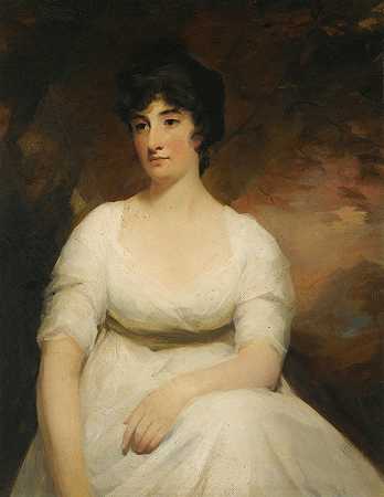 亨利·雷伯恩爵士的《巴尔干夫人萨蒂凯瑟琳·汉密尔顿肖像》（公元1817年）