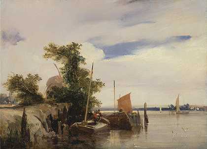 理查德·帕克斯·博宁顿的《河上的驳船》