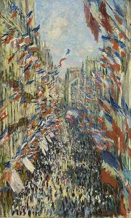 “巴黎蒙托盖尔街。1878年6月30日克劳德·莫奈的庆祝活动