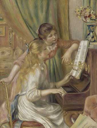 皮埃尔·奥古斯特·雷诺阿的《钢琴少女》