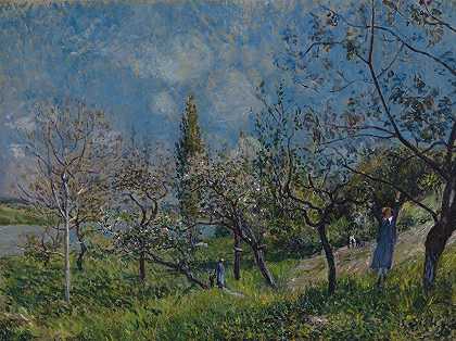阿尔弗雷德·西斯利的《春天的果园》