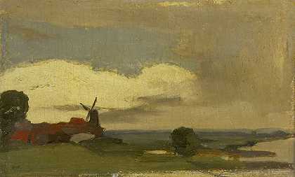 Willem Witsen的《Wijk bij Duurstede磨坊风景》