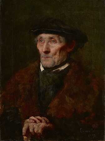 克莱门汀·冯·瓦格纳的《老人肖像》