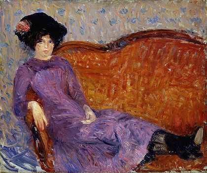 威廉·詹姆斯·格拉肯斯的《紫色连衣裙》