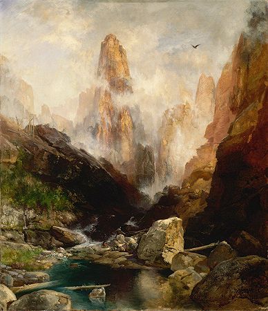 《犹他州卡纳布峡谷的迷雾》托马斯·莫兰著