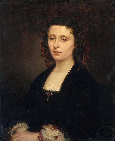 “画像雅典娜·米亚雷特（1826-1899），阿曼丁·鹦鹉嫁给米歇尔