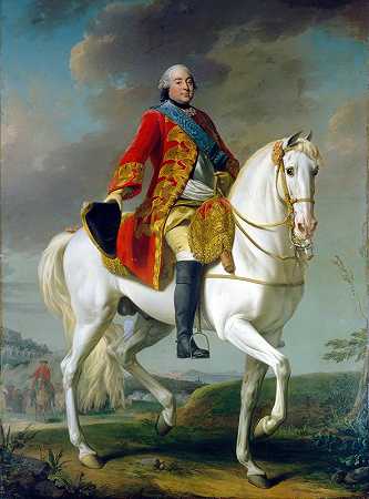 亚历山大·罗斯林的《路易斯·菲利普，奥尔良公爵，在战场上向他的军队致敬》