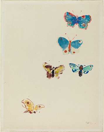《五只蝴蝶》作者：奥迪隆·雷东