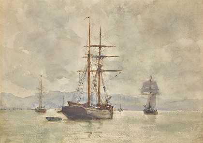 亨利·斯科特·图克的《停泊的帆船》
