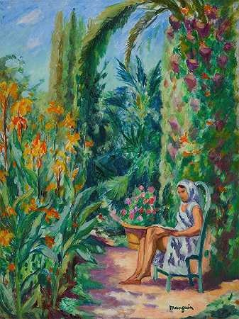 “奥黛特在Oustalet花园，作者：亨利·曼金