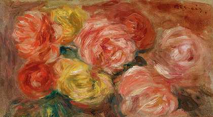 《玫瑰的静物》，皮埃尔·奥古斯特·雷诺阿